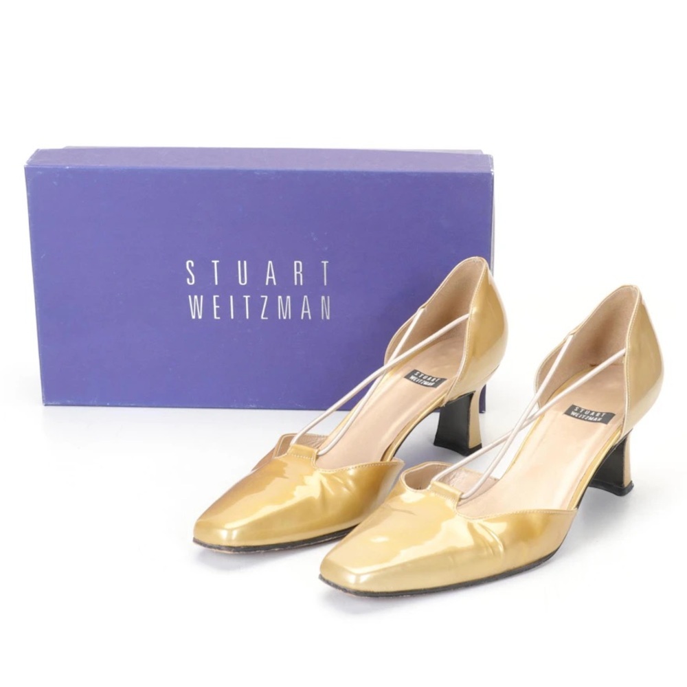 Vintage Stuart Weitzman Patent Leather Low-Heeled Pumps size 7.5
